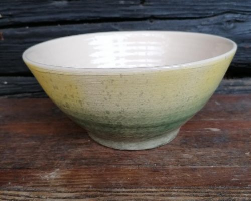 grün-gelb keramik schale